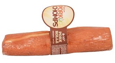 Scott Pet Pork-Chomps Roasted Pork Skin Roll Natural Dog Chew Treat - 8-10" Inches  