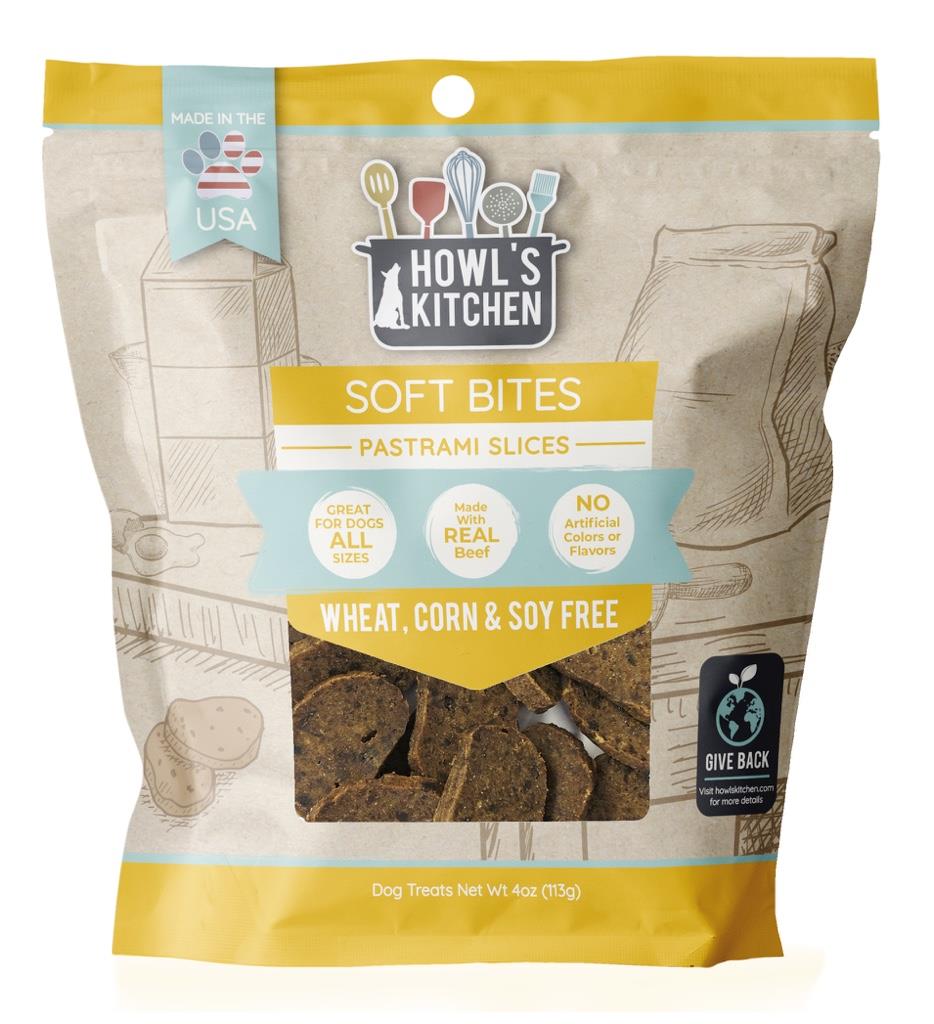 Howl's Kitchen Soft Bites Pastrami Slices Soft and Chewy Dog Treats - 4 Oz  