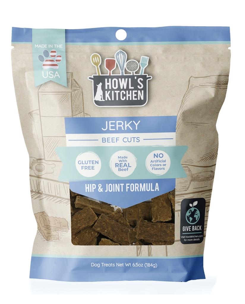 Howl's Kitchen Hip and Joint Formula Beef Jerky Cuts Dog Treats - 6.5 Oz  