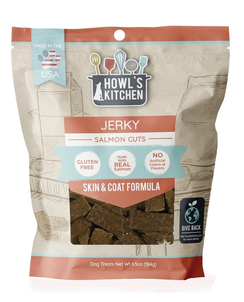 Howl's Kitchen Skin and Coat Formula Salmon Jerky Cuts Dog Treats - 6.5 Oz  