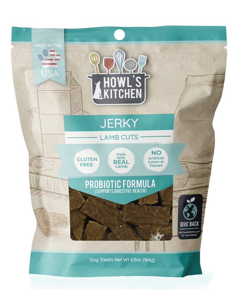 Howl's Kitchen Probiotic Formula Digestive Support Lamb Jerky Cuts Dog Treats - 6.5 Oz  