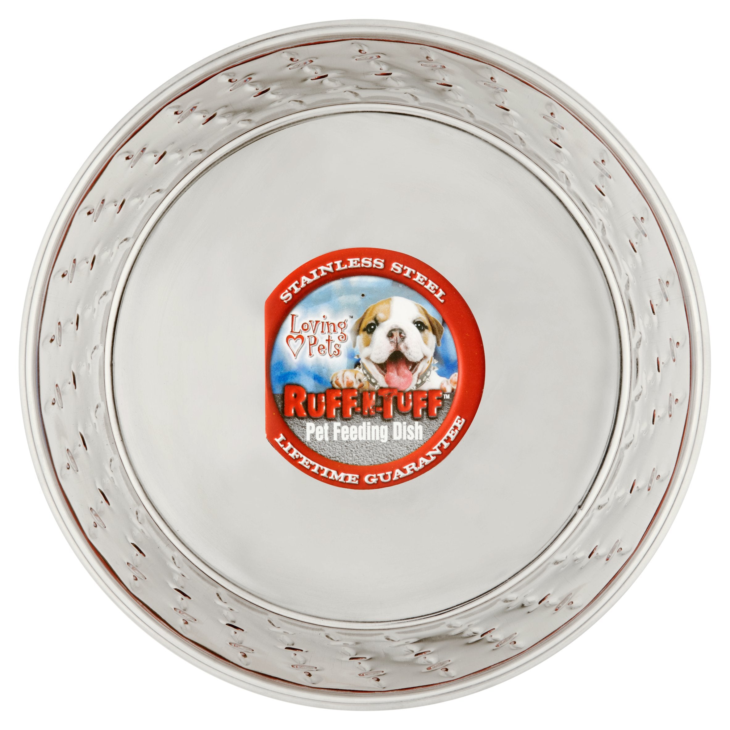 Loving Pets Anti-Skid Diamond Plated Cat and Dog Stainless Steel Bowl 3 Quart