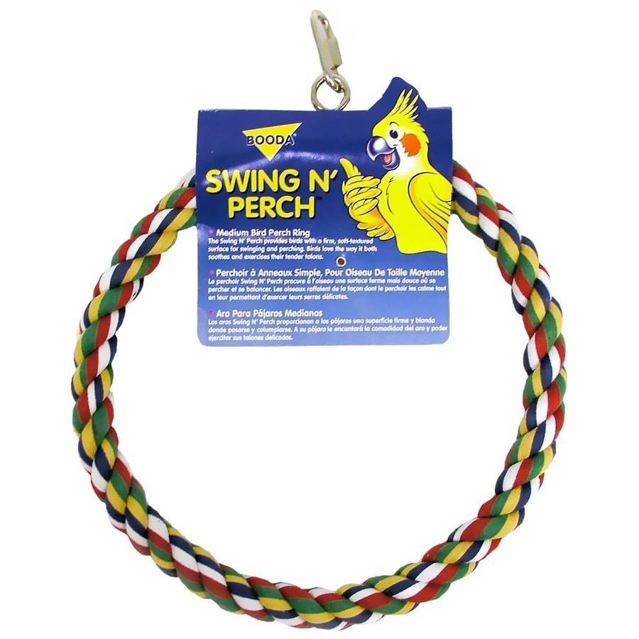 JW Pet Swing N' Perch Ring Bird Cage Accessory - Multi-Colored - Medium