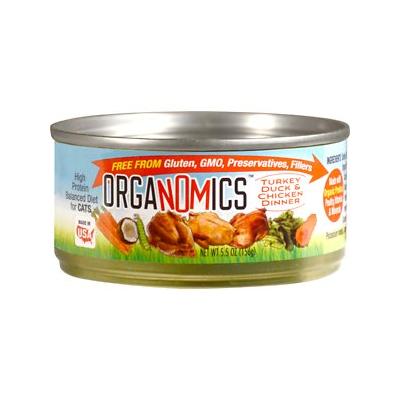 Evanger's Organomics Turkey Duck and Chicken Dinner Canned Cat Food - 5.5 Oz - Case of 24 Default Title