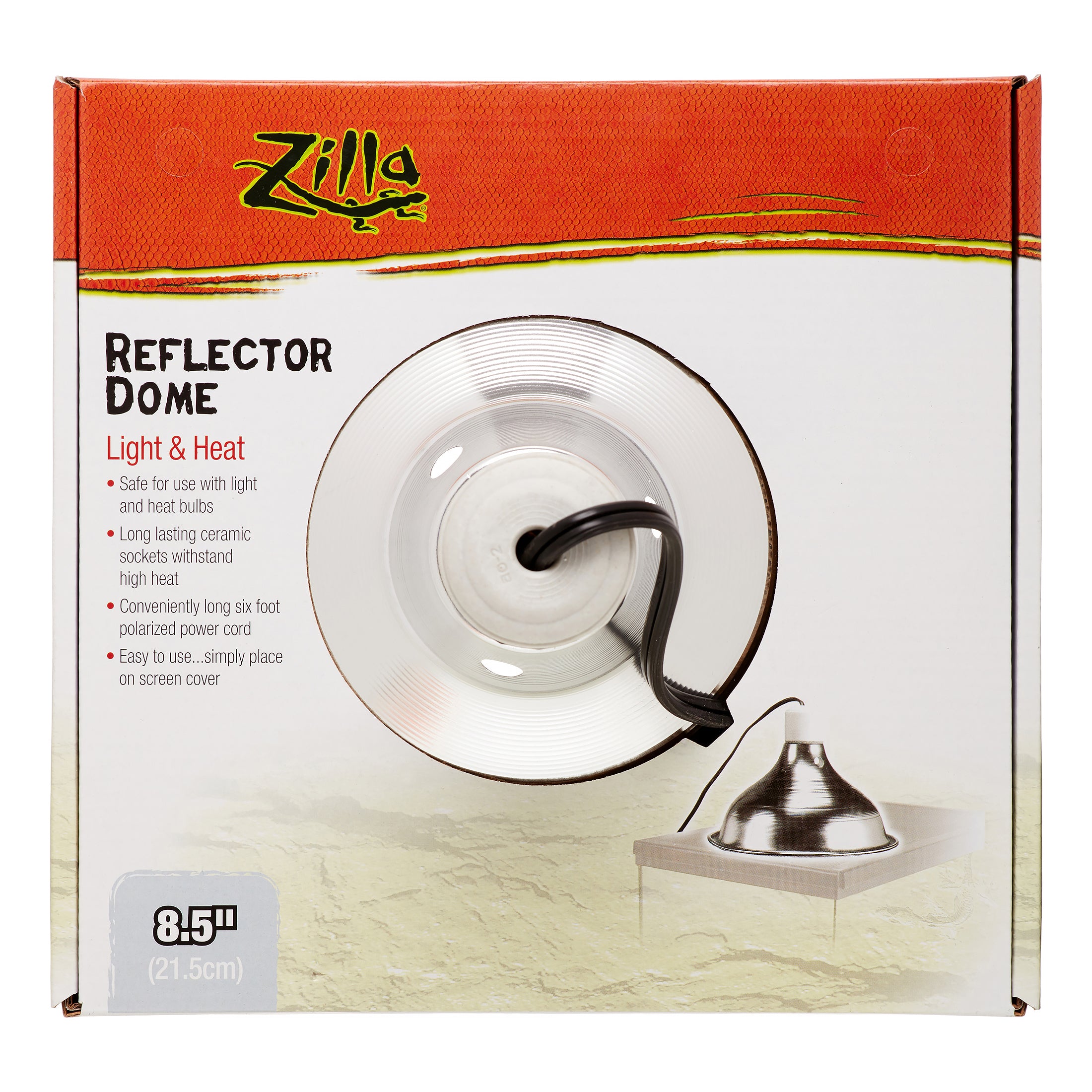 Zilla Reflector Dome Reptile Lighting and Heating Lamp Fixture - Silver - 8.5 inch Default Title