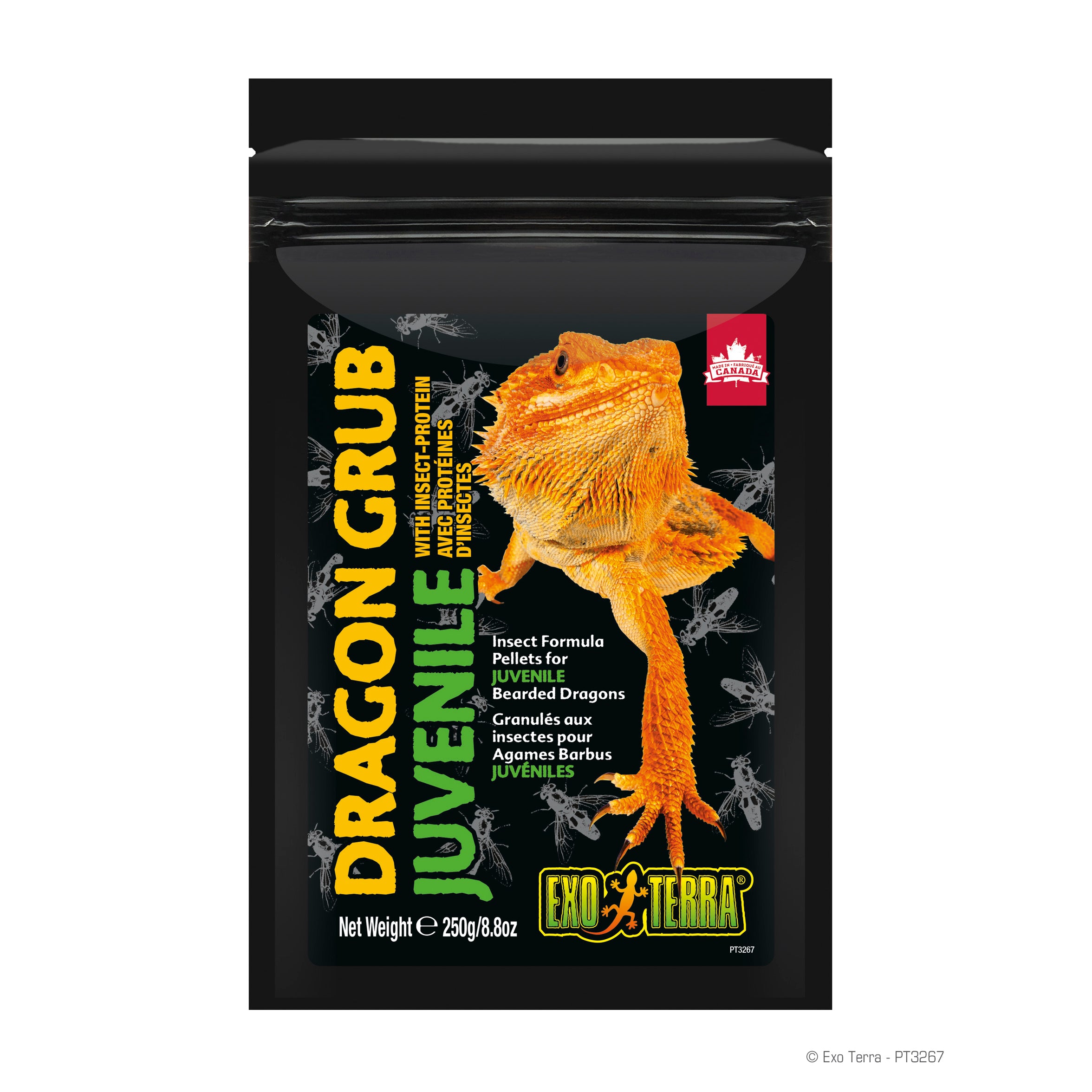 Exo Terra Juvenile Grub High-Protein Bearded Dragon Food 8.8 Ounce