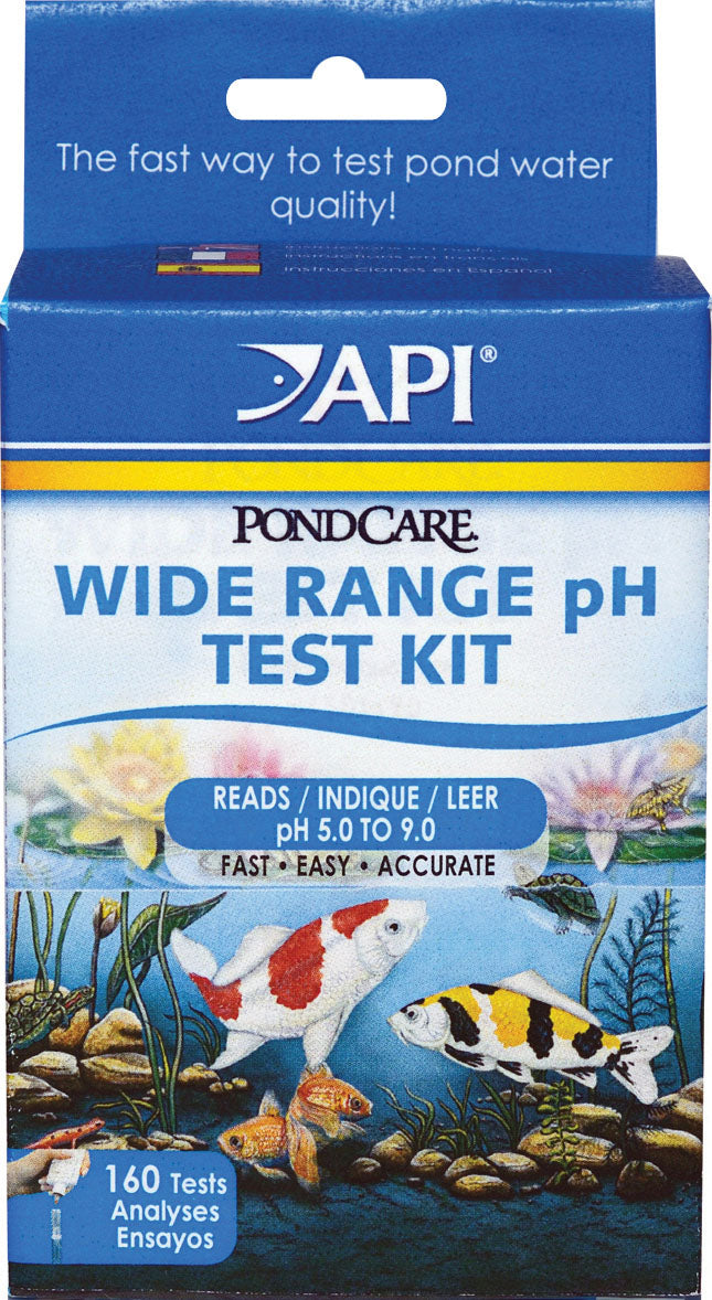 API Pond Wide Range 5.0-9.0 Freshwater Pond PH Test Kit - 160 Tests