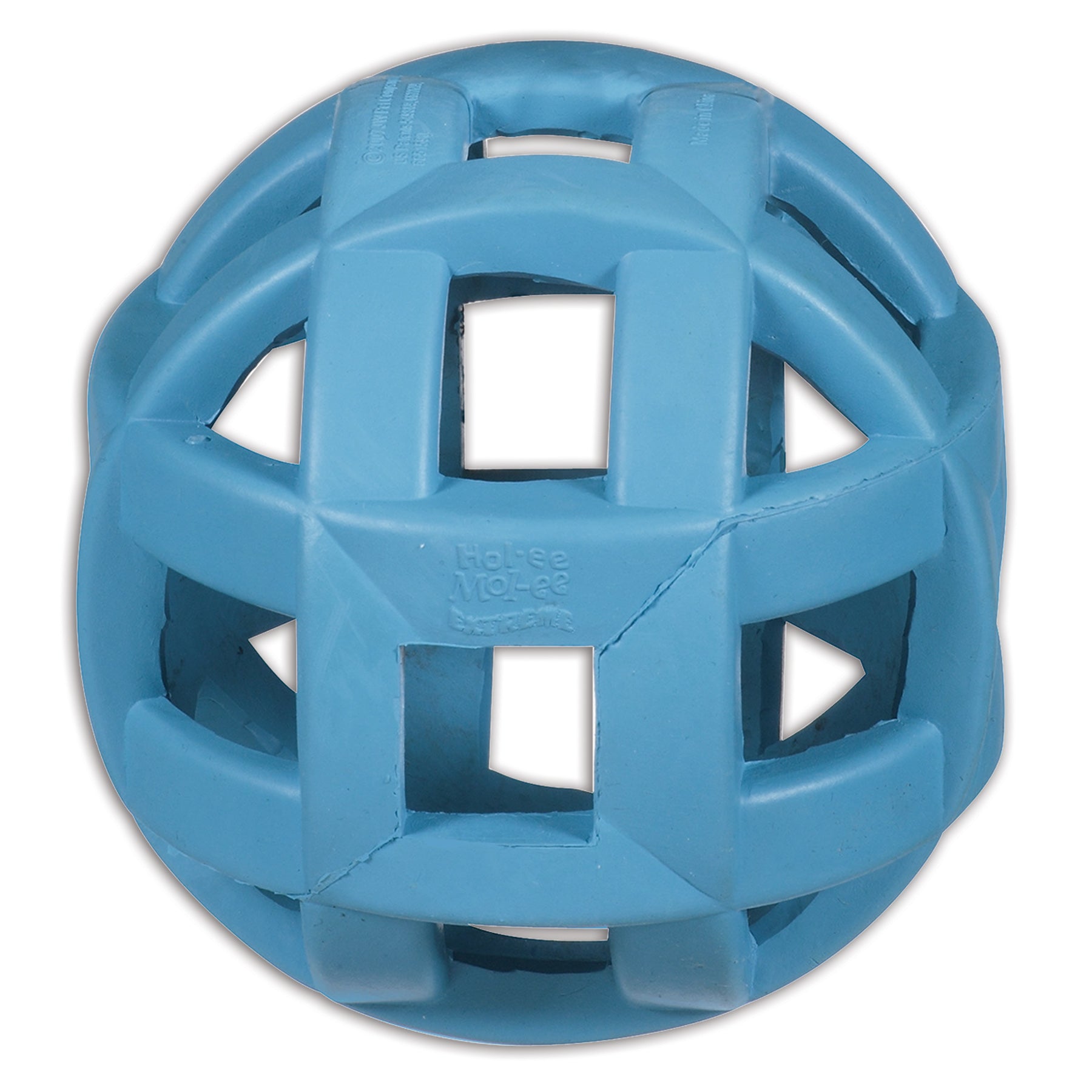 JW Pet HOL-EE Roller Puzzle Ball Extreme Chewer Fetch Natural Rubber Dog Toy - Black - Medium - 4.5 Inch