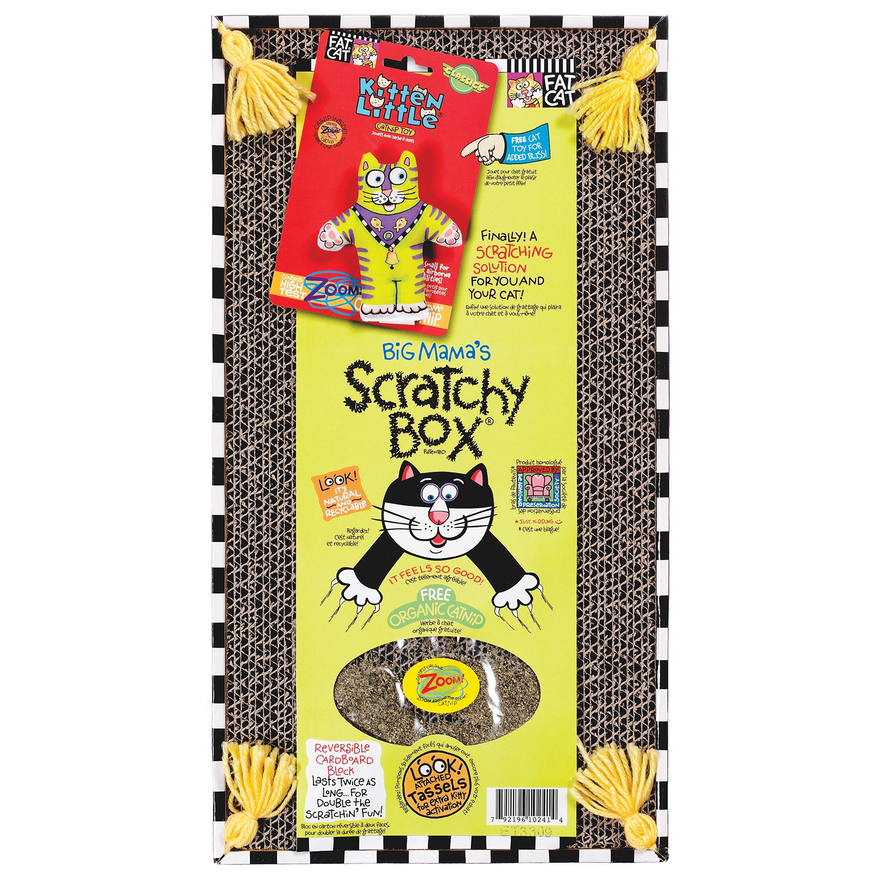 Fat Cat Petmate Big Mamma Scratchy Box Corrugated Cat Scratcher and Lounger with Organic Catnip