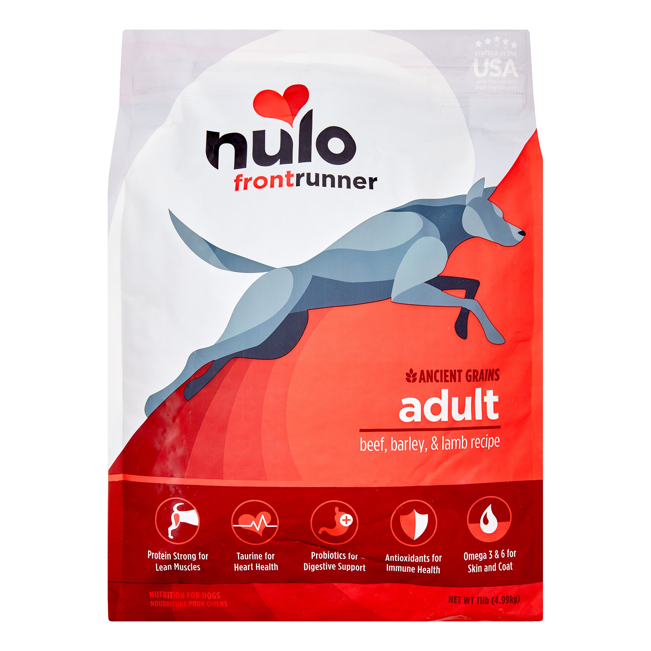 Nulo Frontrunner Beef Barley Lamb and Ancient Grains Adult Dry Dog Food 11 Pounds