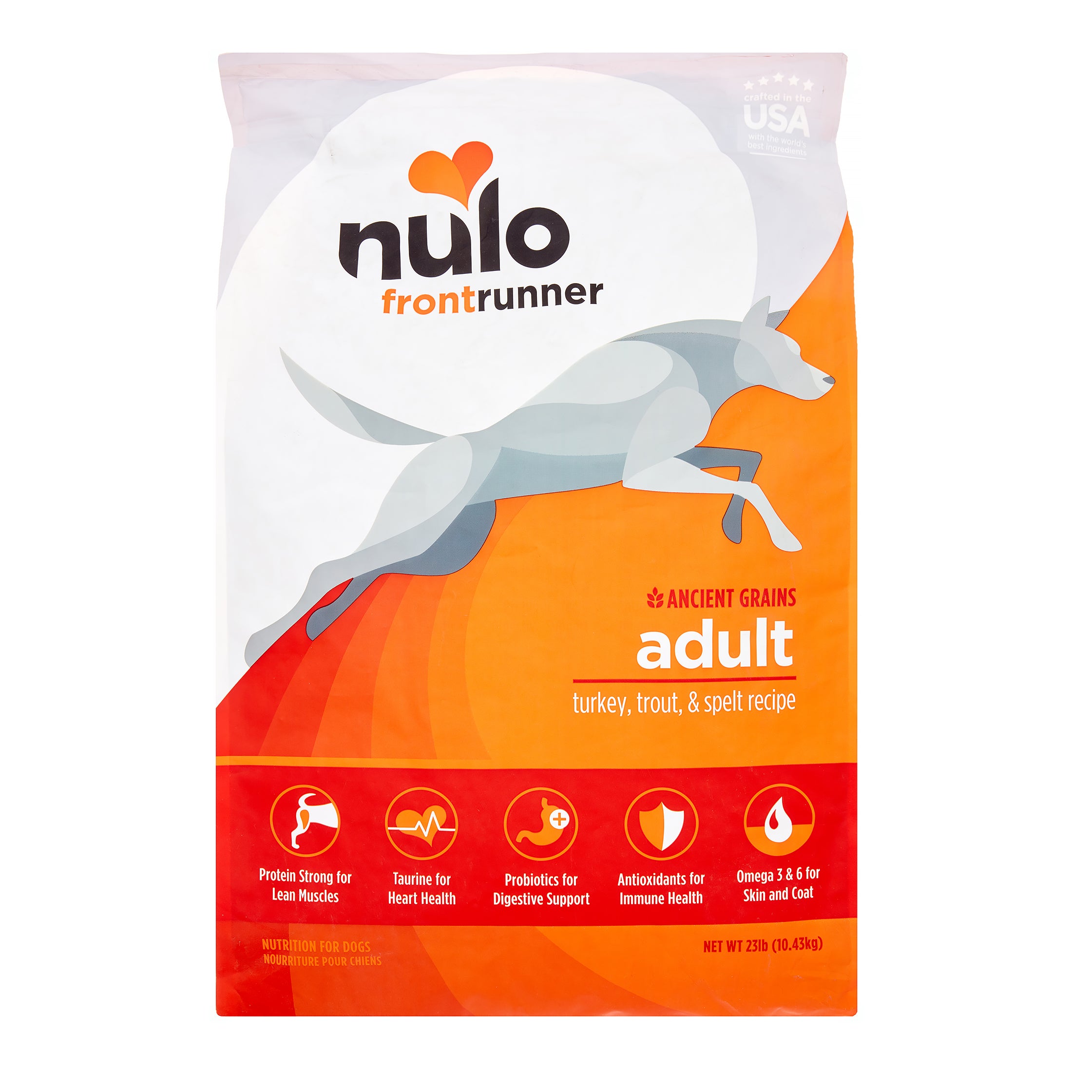 Nulo Frontrunner Turkey Trout Spelt and Ancient Grains Adult Dry Dog Food 23 Pounds