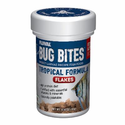 Fluval Bug Bites Insect Flakes for Tropical Small-Medium Fish Food 0.63 Ounce