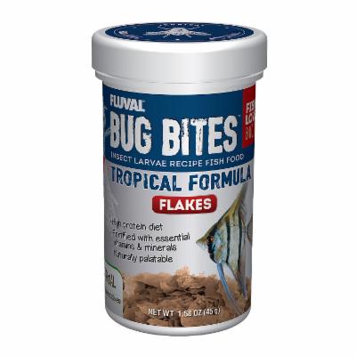 Fluval Bug Bites Insect Flakes for Tropical Small-Medium Fish Food 1.59 Ounce