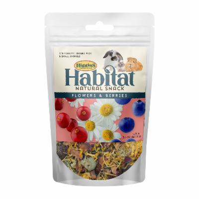 Higgins Habitat Snack Flowers and Berries Small Animal Treats -  3.5 Oz - 8 Pack