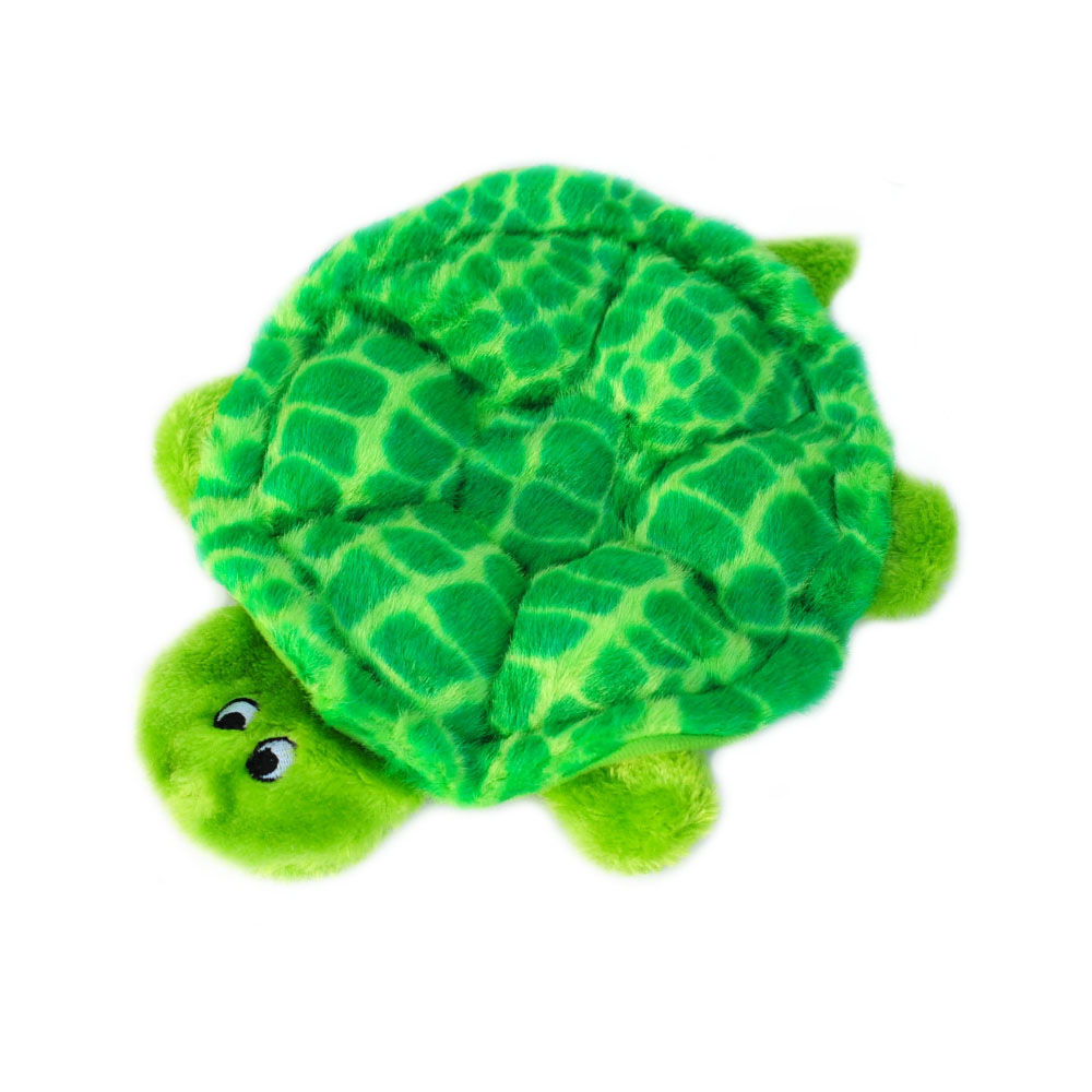 Zippy Paws Squeakie Crawler Slowpoke Turtle Stuffing-Free Plush and Squeak Dog Toy - Medium - 10 Inch
