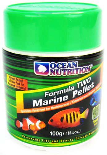 Ocean Nutrition Formula 2 On-Disk Omnivore High-Protein Small-Size Tropical Saltwater Fish Food Pellets - 3.5 Oz