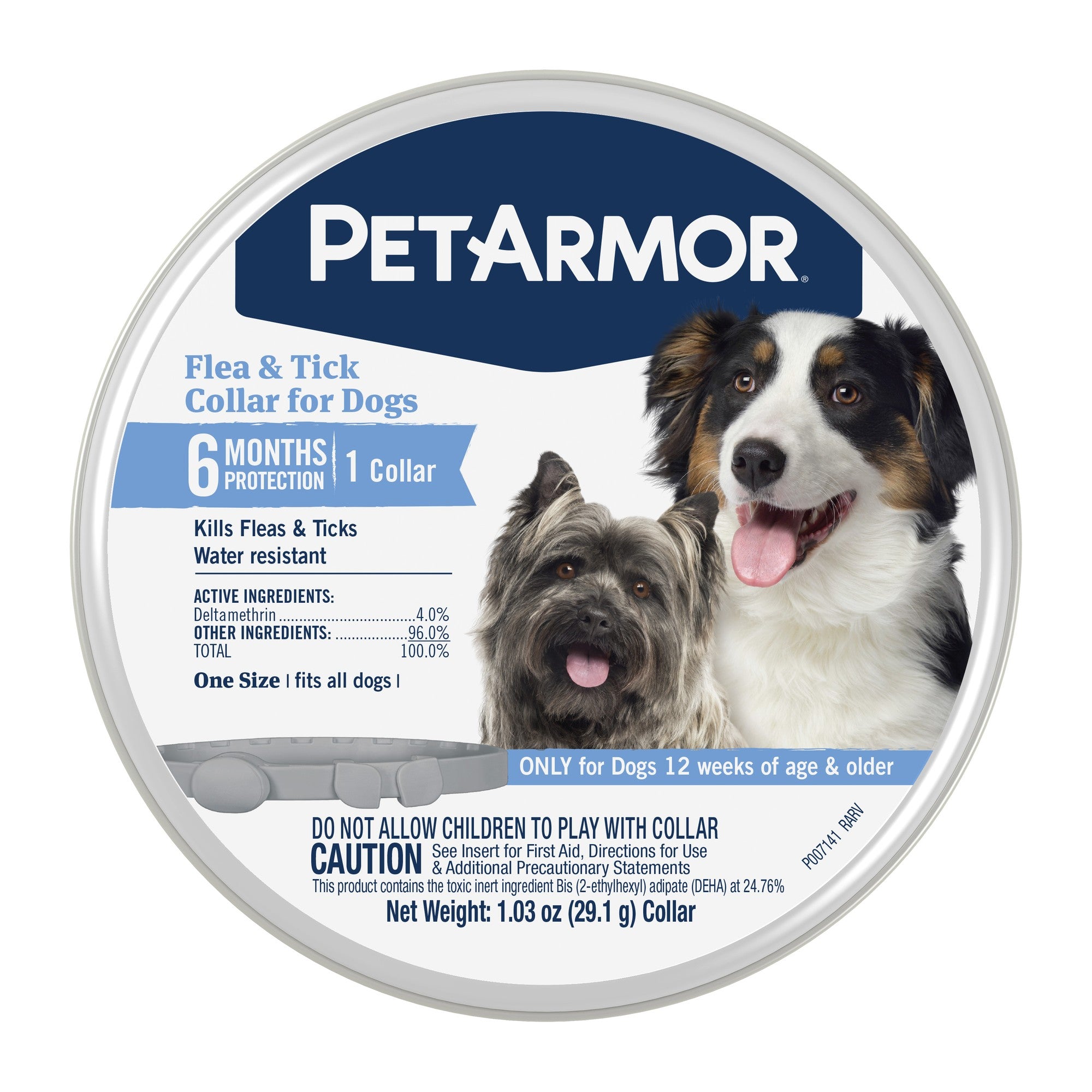 Pet Armor Flea and Tick Dog Collar - 6 Month Protection - One Size Fits All