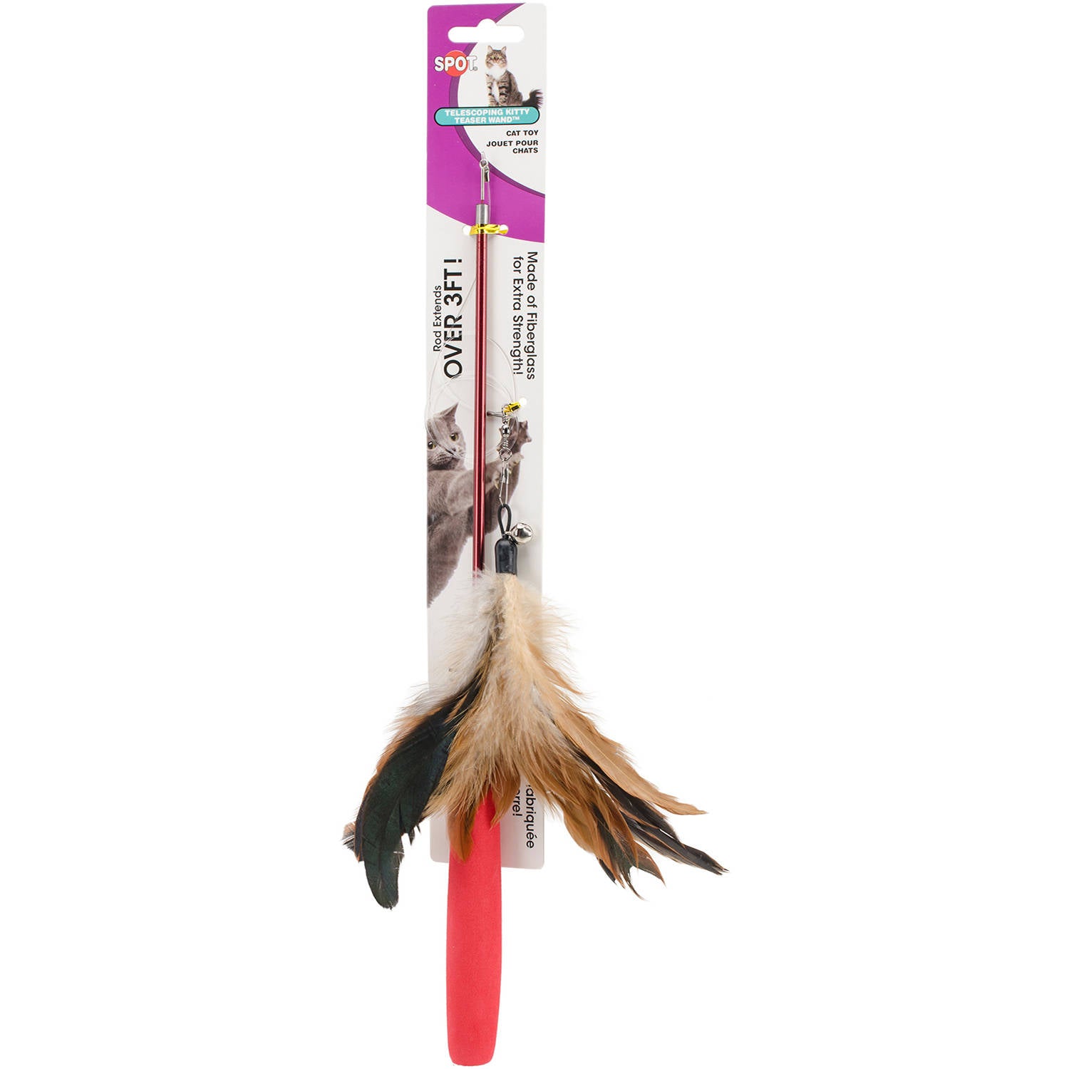 Ethical SPOT Telescoping Feather Cat Teaser Wand - 15-38 Inches