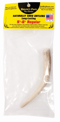 Nature's Own USA Elk Antler Natural Dog Chews - Natural - 5-6 In - Reg