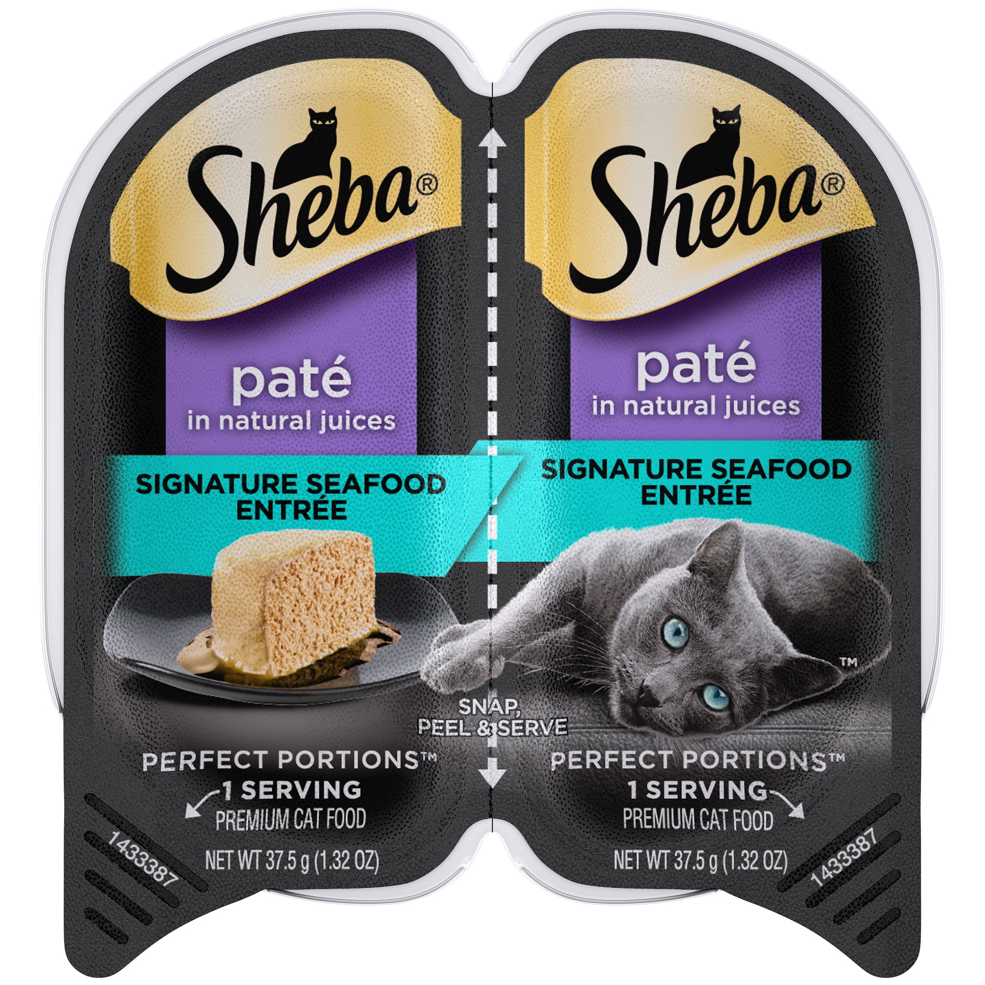 Sheba Perfect Portions Signature Seafood Pate Twin Pack Wet Cat Food Trays - 2.65 Oz - Case of 24 Default Title