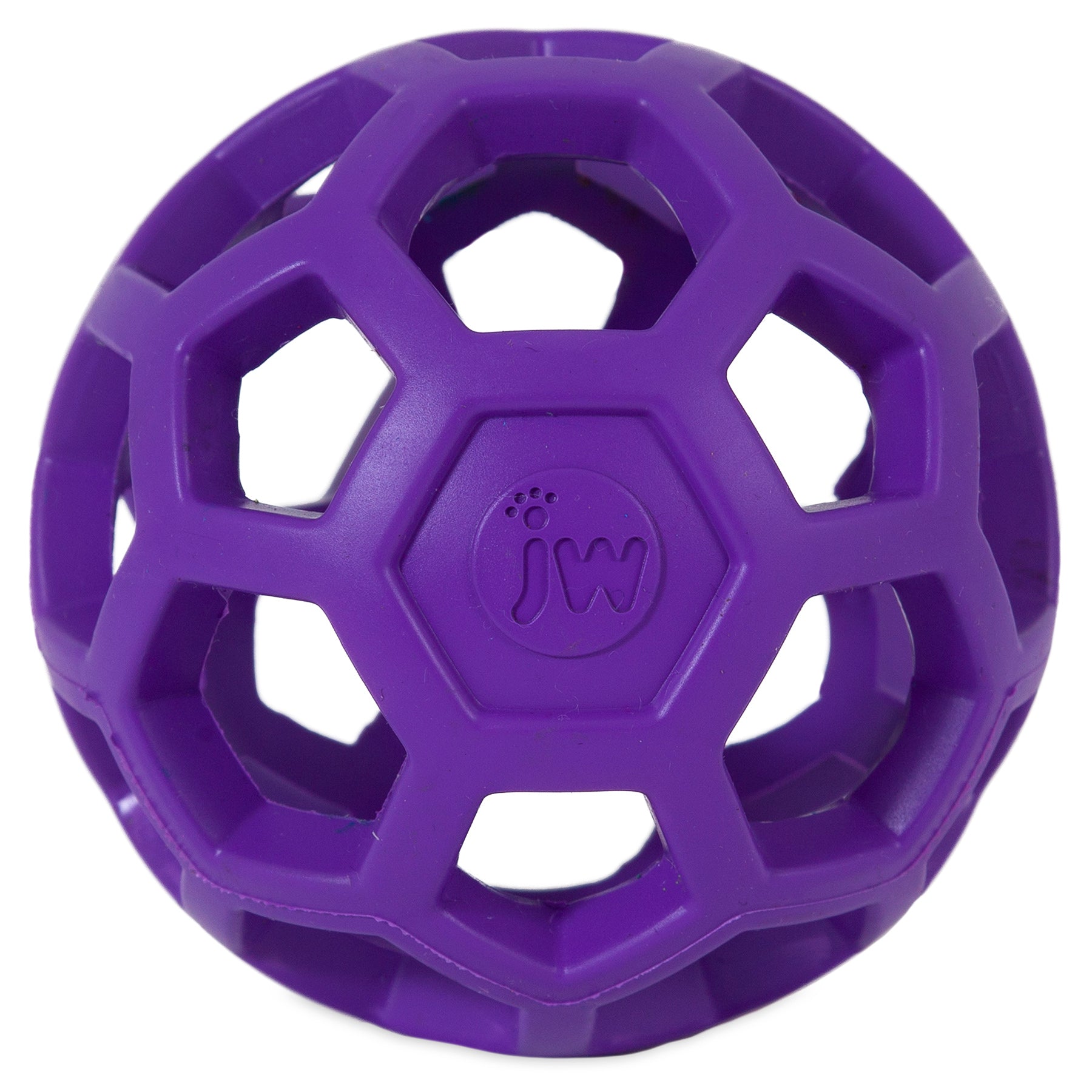 JW Pet HOL-EE Roller Puzzle Ball Chew and Fetch Rubber Dog Toy - Assorted Color - Small - 3.5 Inch