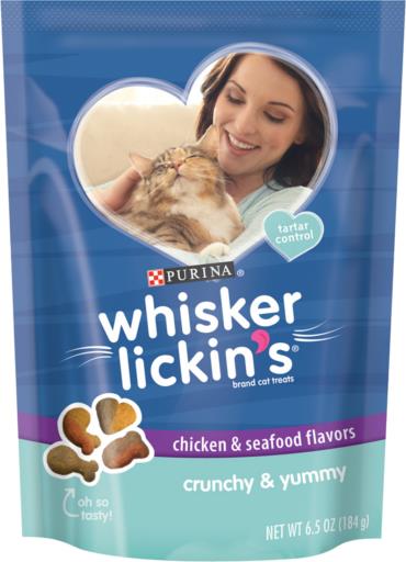 Purina Whisker Licken's Crunchy and Yummy Chicken and Seafood Crunchy Dog Treats - 6.5 Oz - Case of 7  