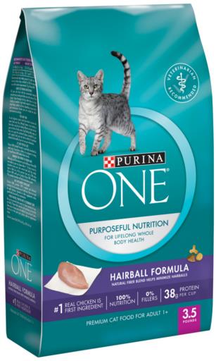 Purina One Advanced Hairball and Immune Support Formula Chicken Dry Cat Food - 3.5 Lbs - Case of 4  