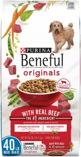 Purina Beneful Originals Farm-Raised Beef with Carrots Peas and Spinach Adult Dry Dog Food - 40 Lbs  