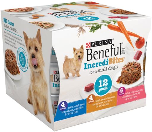 Purina Beneful Incredibites Chicken Salmon and Beef Pate Small-Breed Canned Dog Food - Variety Pack - 3 Oz - Case of 12 - 2 Pack  