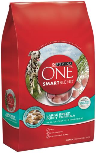 Purina One + Plus SmartBlend High-Protein Muscle and Heart Large-Breed Puppy Dry Dog Food - 16.5 Lbs  