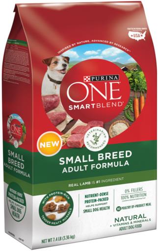 Purina One + Plus SmartBlend Heart Muscle and Energy Support Small-Breed Lamb and Rice Dry Dog Food - 7.4 Lbs - Case of 4  