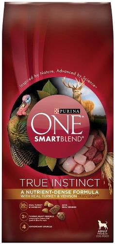 Purina One SmartBlend True Instinct Turkey and Venison Dry Dog Food - 15 Lbs  