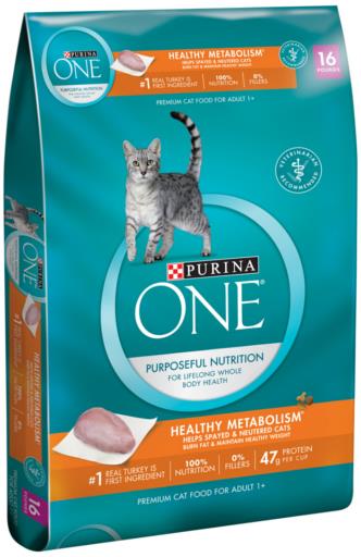 Purina One + Plus Ideal Weight and High-Protein Turkey Dry Cat Food - 16 Lbs  