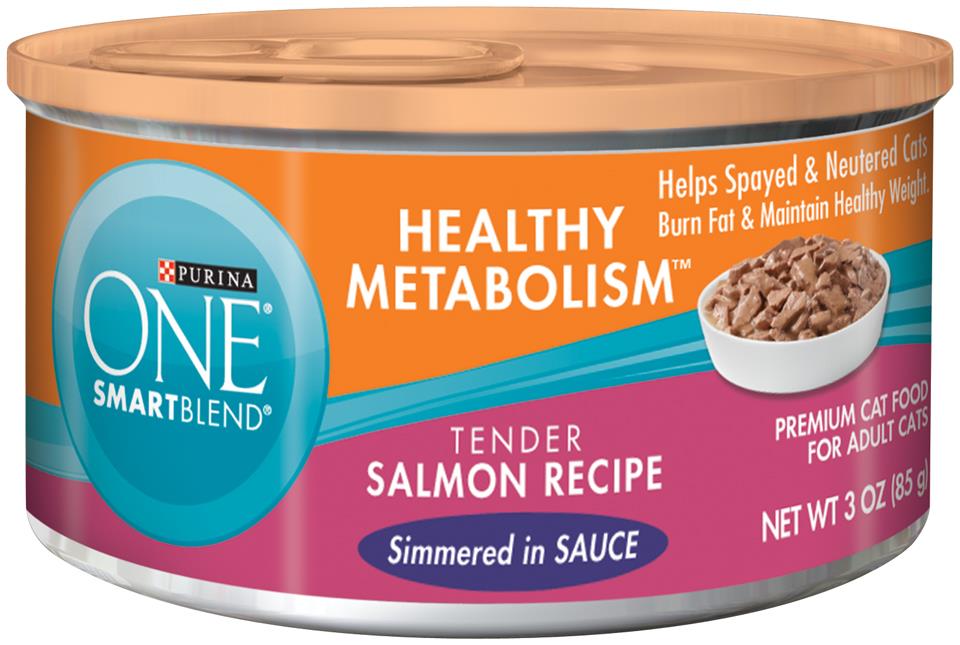 Purina One SmartBlend Healthy Weight Salmon in Sauce Canned Cat Food - 3 Oz - Case of 24  