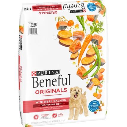 Purina Beneful Originals Salmon with Sweet Potatoes Beans and Carrots Dry Dog Food - 14 Lbs  