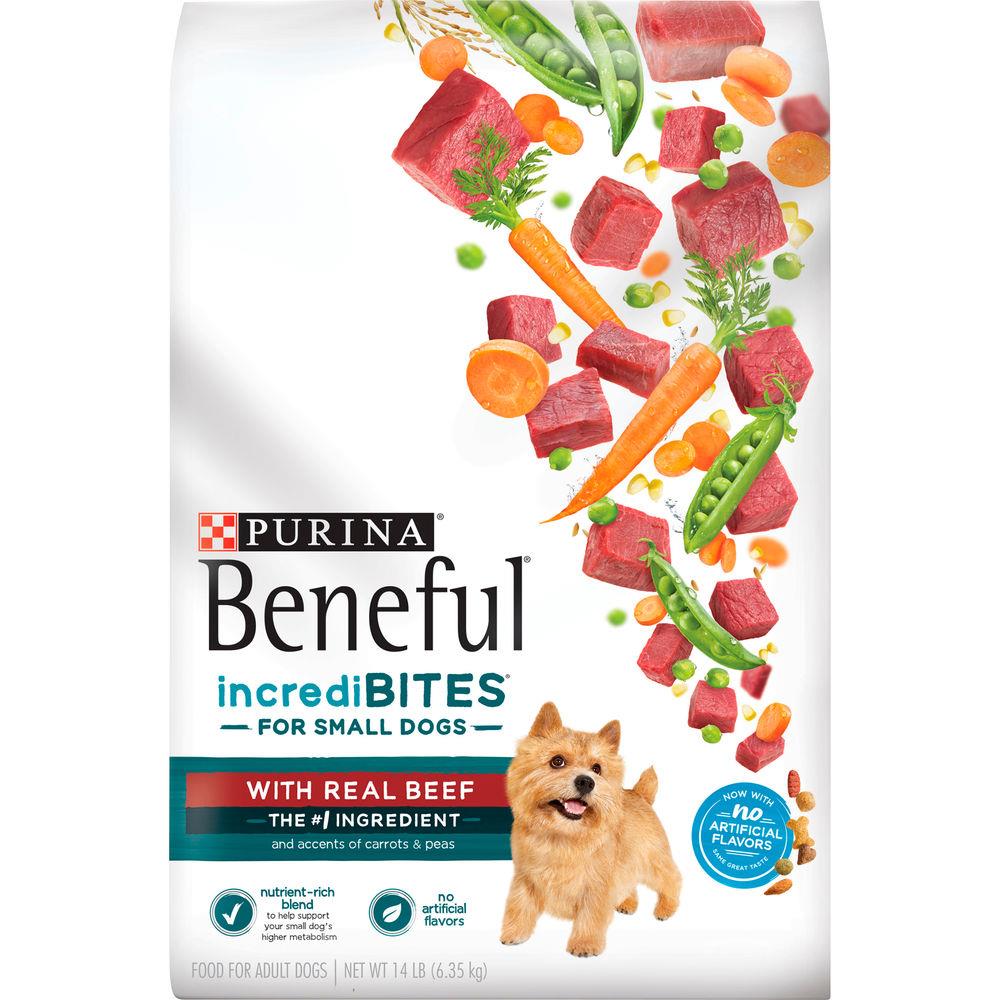 Purina Beneful Incredibites Farm-Raised Beef with Carrots and Peas Small-Breed Dry Dog Food - 14 Lbs  