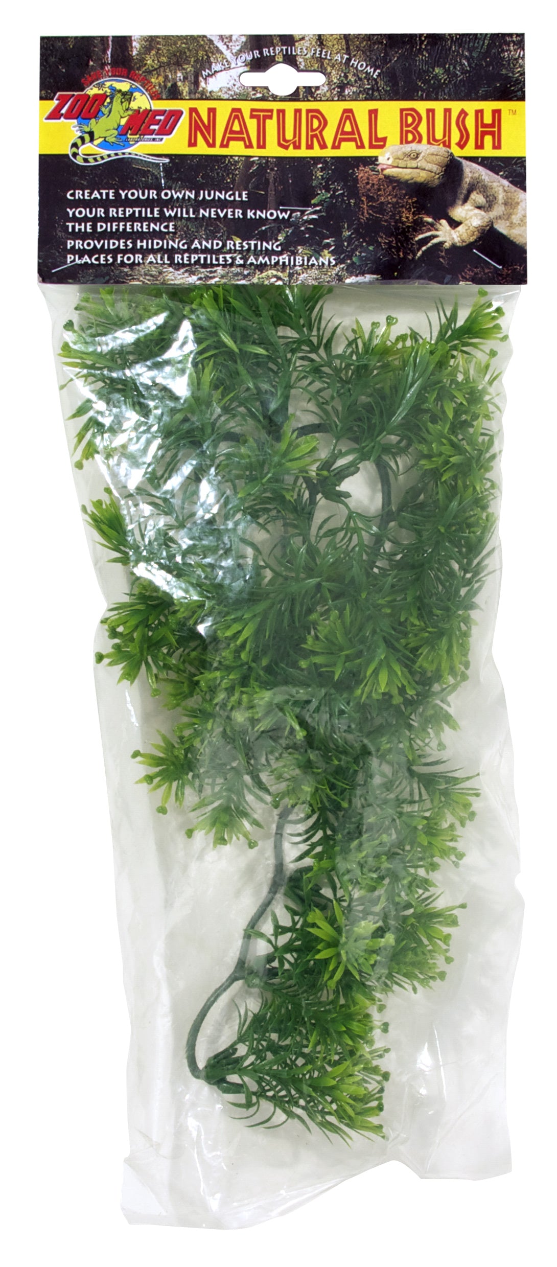 Zoo Med Laboratories Borneo Star Bush Naturalistic Plastic Plant Terrarium Décor Small - 14 Inch