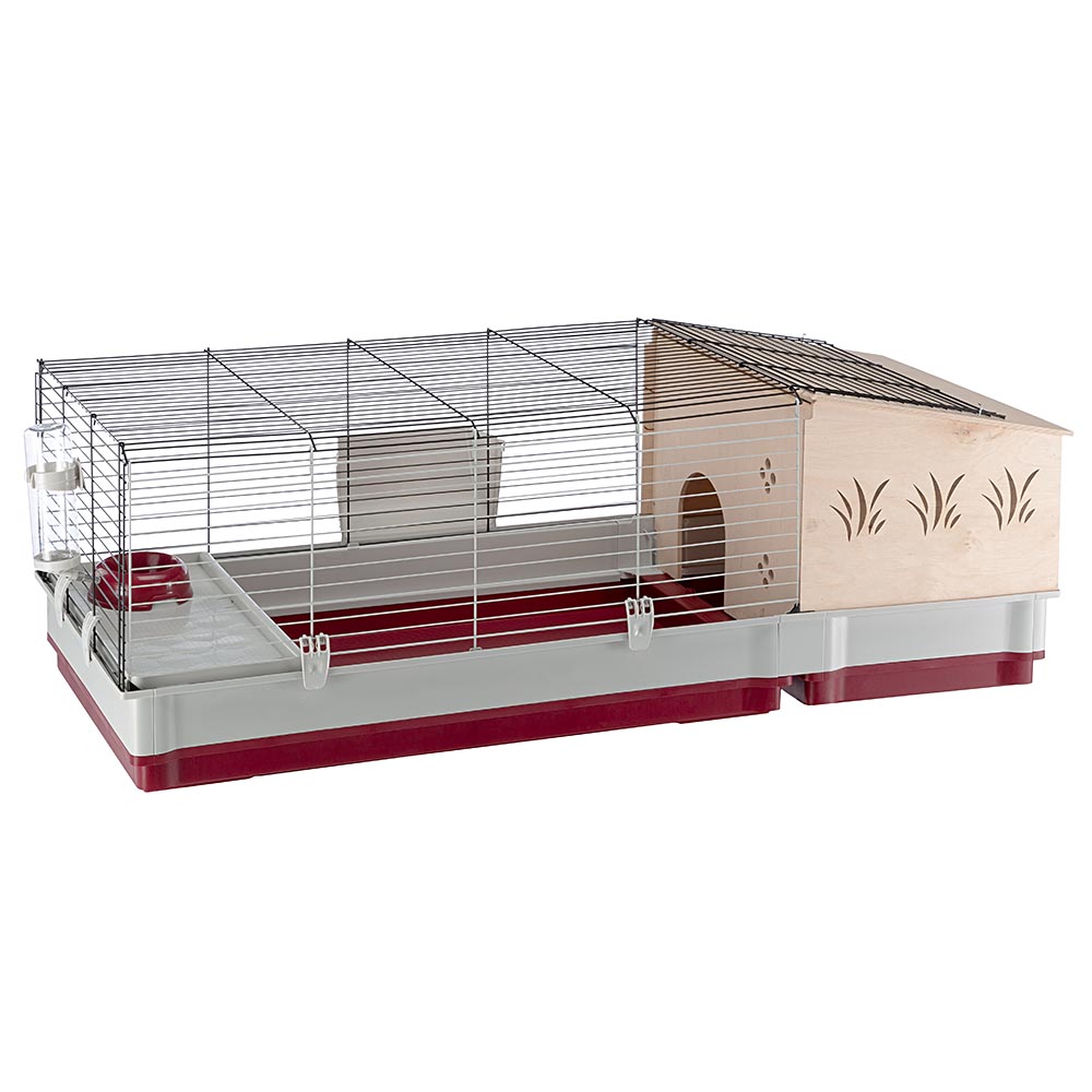 Ferplast Krolik 140 Plus Small Animal Rabbit Cage - L:56" X W:23.6" X H:19.7" Inches