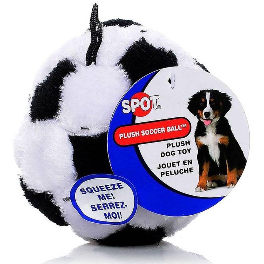 Ethical SPOT Soccer Ball Squeak and Plush Dog Toy - 3 Inch