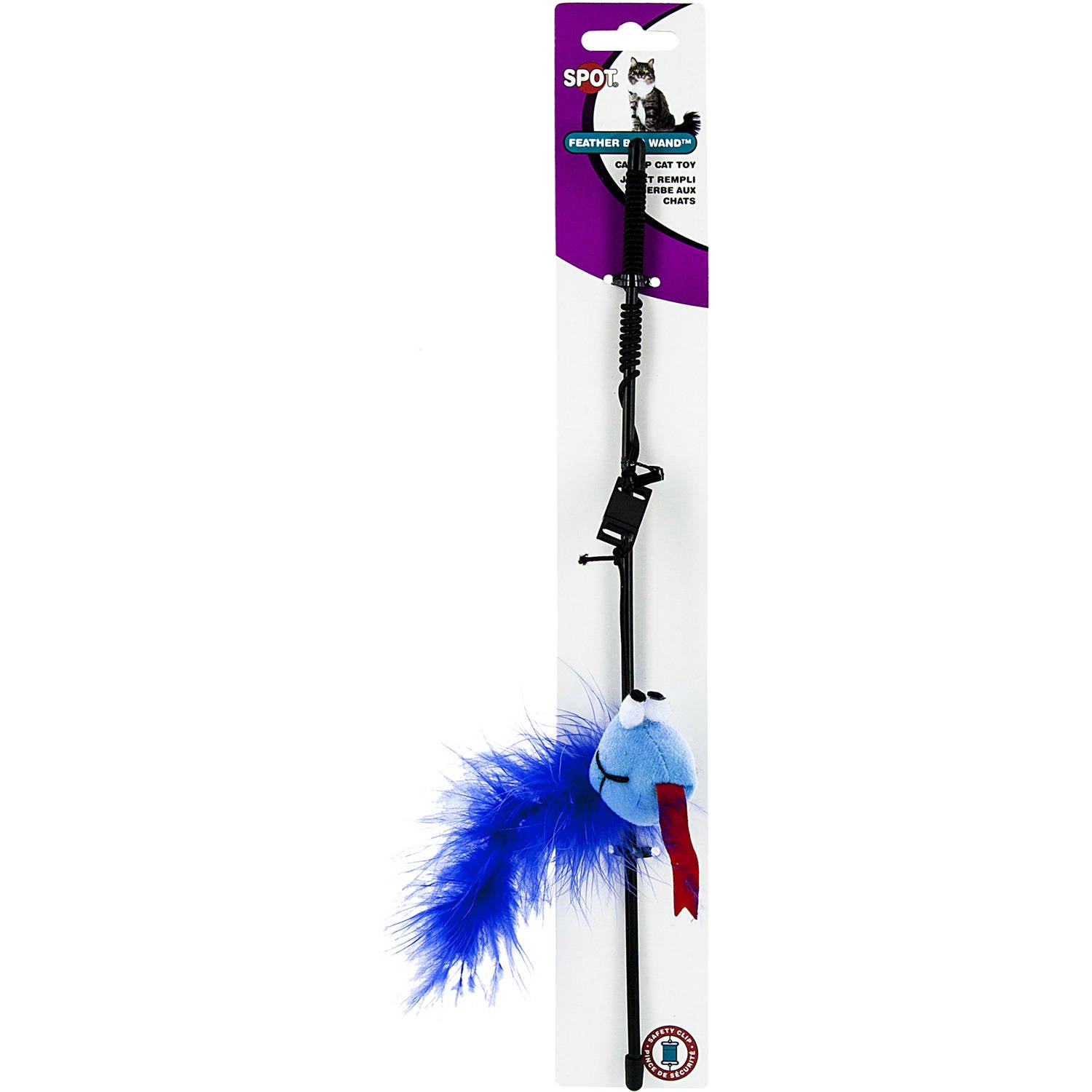 Ethical SPOT Feather Boa Teaser Cat Wand with Catnip Toy