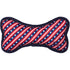 The Worthy Dog Bone Star Striped Squeak Nylon and Plush Dog Toy