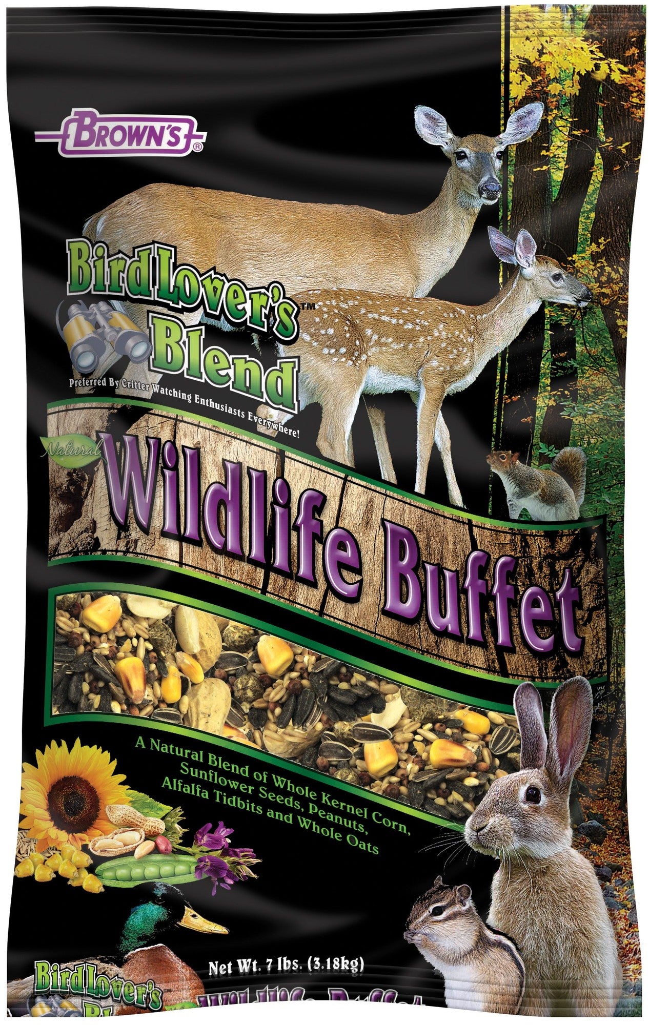F.M. Brown's Bird Lover's Blend Wildlife Buffet Nature's Harvest Wild Bird and Animal Food - 7 Lbs - Case of 6 Default Title