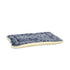 Midwest Homes Reversible Fleece Paw Print Machine Washable Pet Bed Mat - Blue/White L:40 X W:26 X H:3.5 In