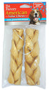 Pet Factory American Beefhide Braided Sticks Natural Dog Chews 6-7 Inch - 2 Pack