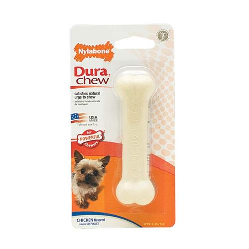 Nylabone Classic Bone Durable Power-Chew Chicken Flavored Nylon Chew Dog Toy - Extra Small/Petite