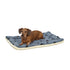 Midwest Homes Reversible Fleece Paw Print Machine Washable Pet Bed Mat - Blue/White L:28.5 X W:19.5 X H:3 In