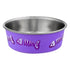Loving Pets Bella Bowl Designer and Expressions Cat Bowl - XS Purple Skelaton