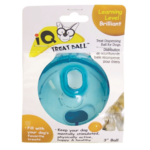OurPets IQ Treat Ball Treat Dispensing Interactive Puzzle Ball Dog Toy - Small - 3 Inch