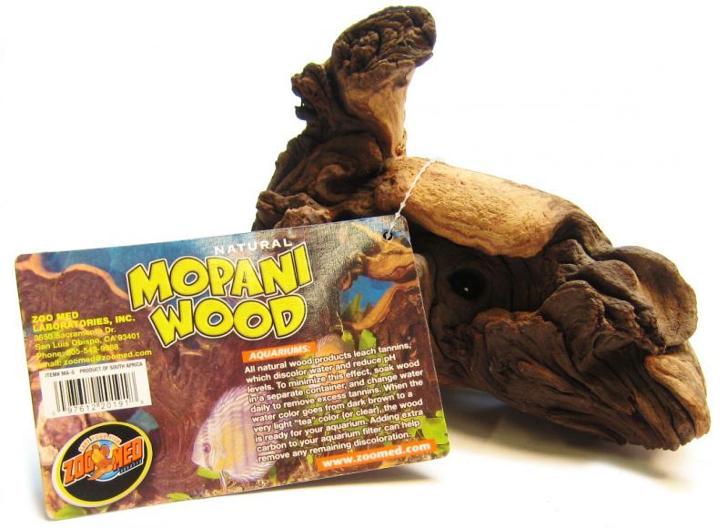 Zoo Med Laboratories African Mopani Wood Aquarium and Terrarium Décor - Small - 6-8 Inches
