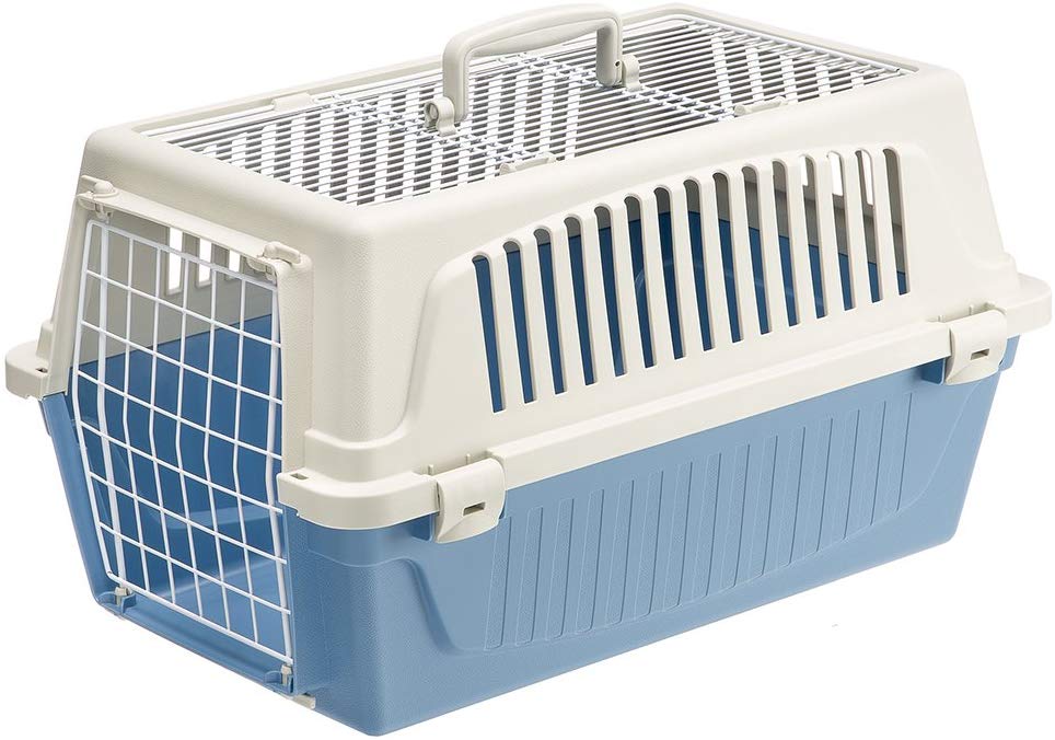 Ferplast Atlas Top Loading Door Travel Pet Kennel Carrier - Blue - 22